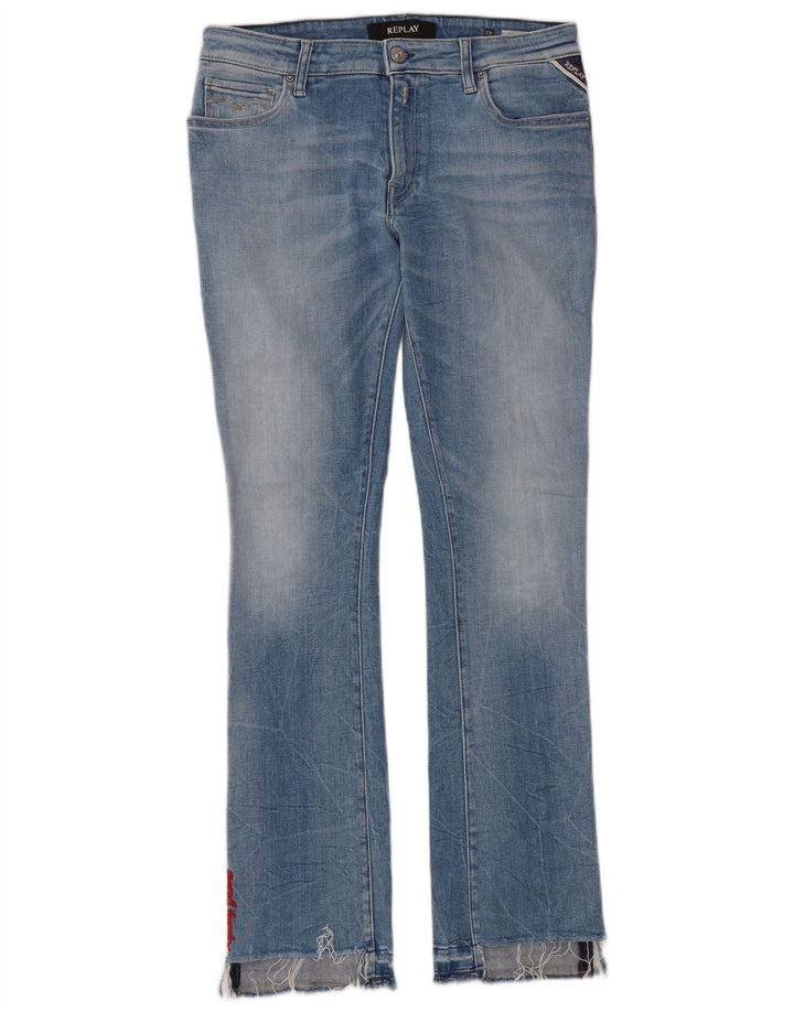 REPLAY Womens Slim Jeans W28 L28 Blue Cotton