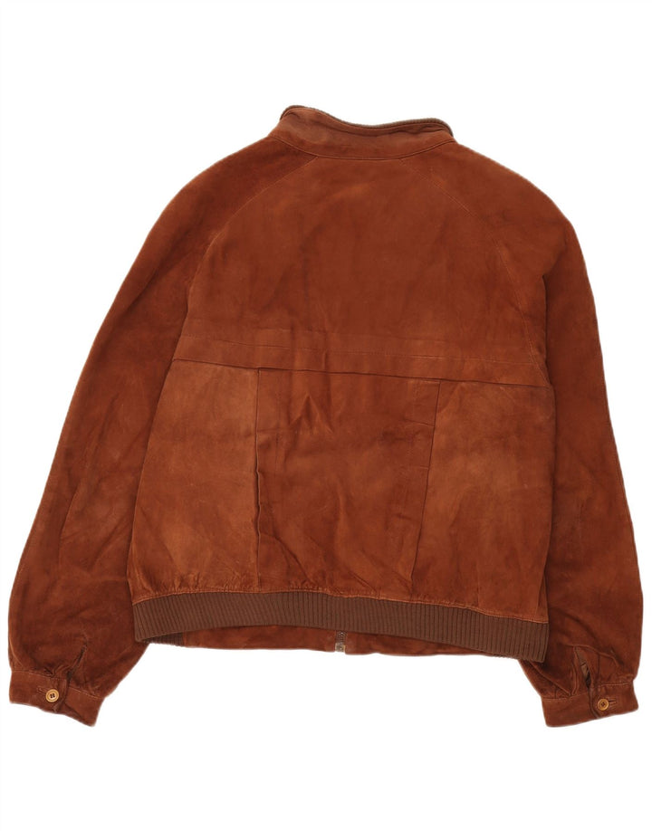 Vintage muška bomber jakna od brušene kože IT 52 XL smeđa koža