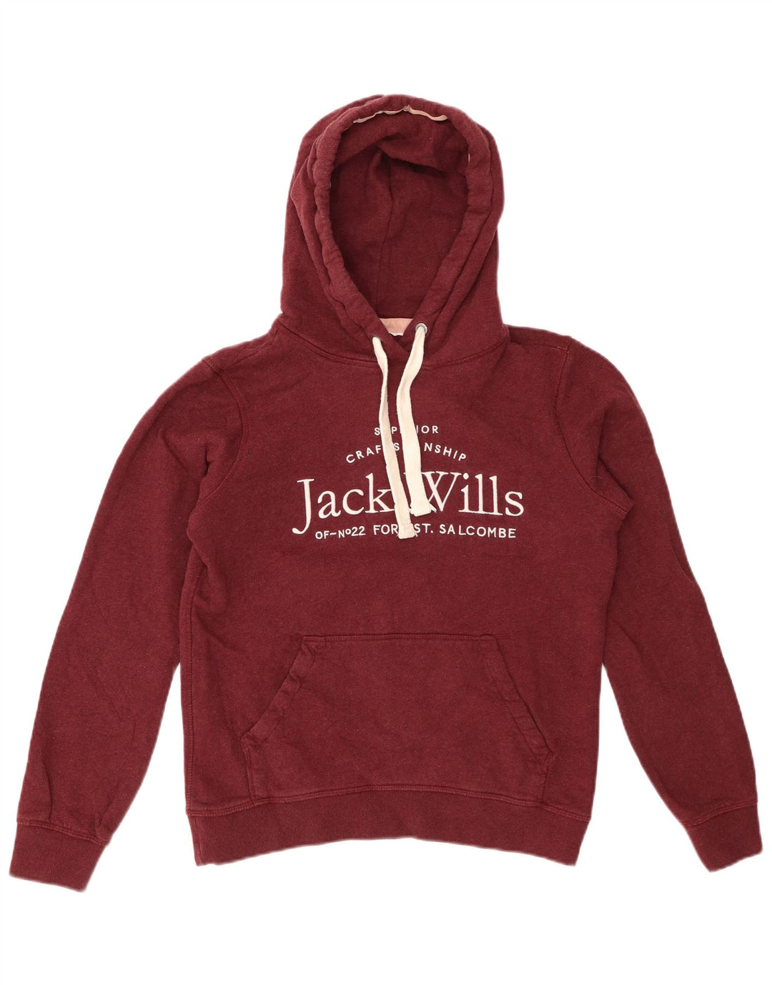 Jack Wills Ženska majica s kapuljačom s kapuljačom UK 8 Mali pamuk crvene boje