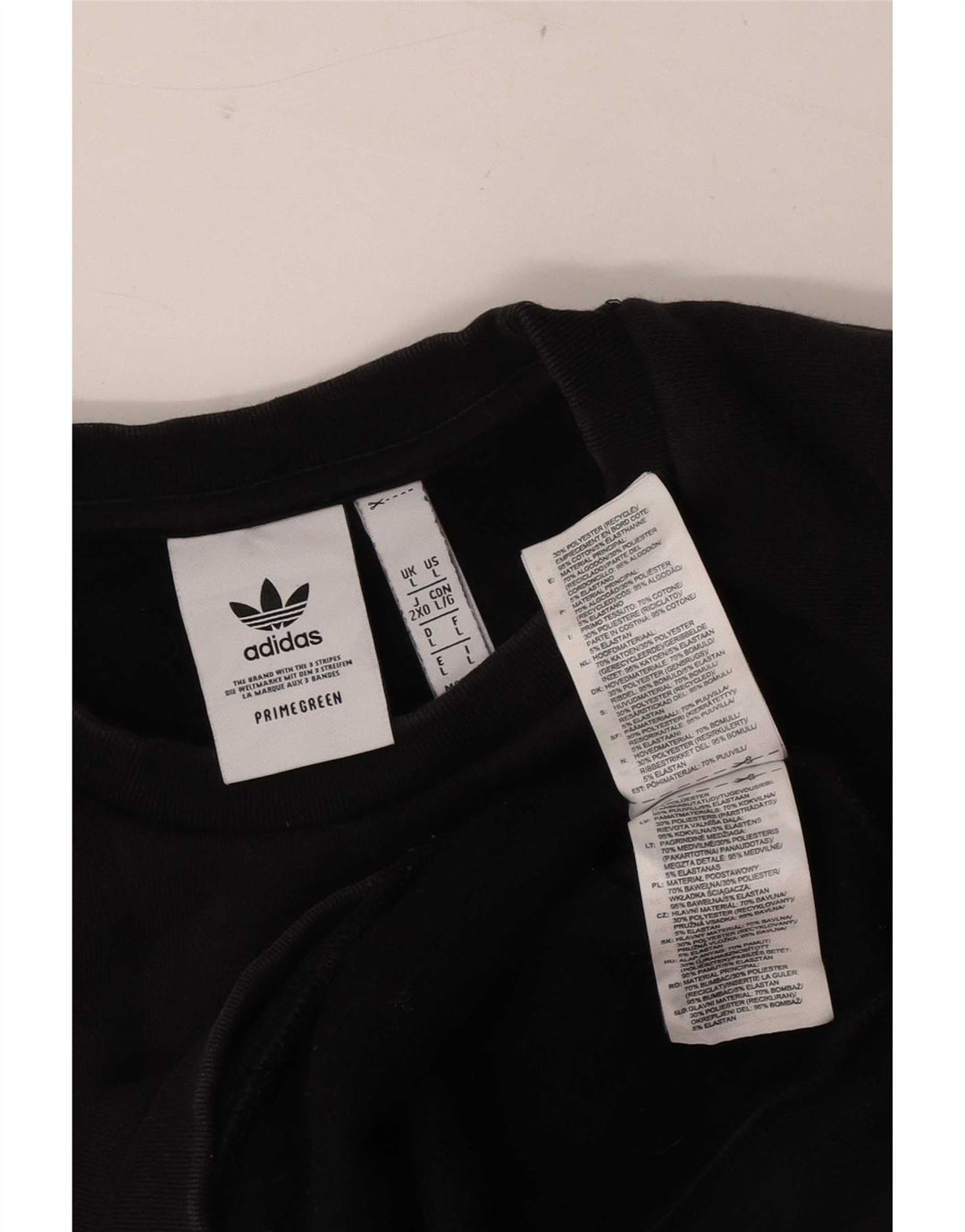 Veliki crni pamučni muški džemper Adidas
