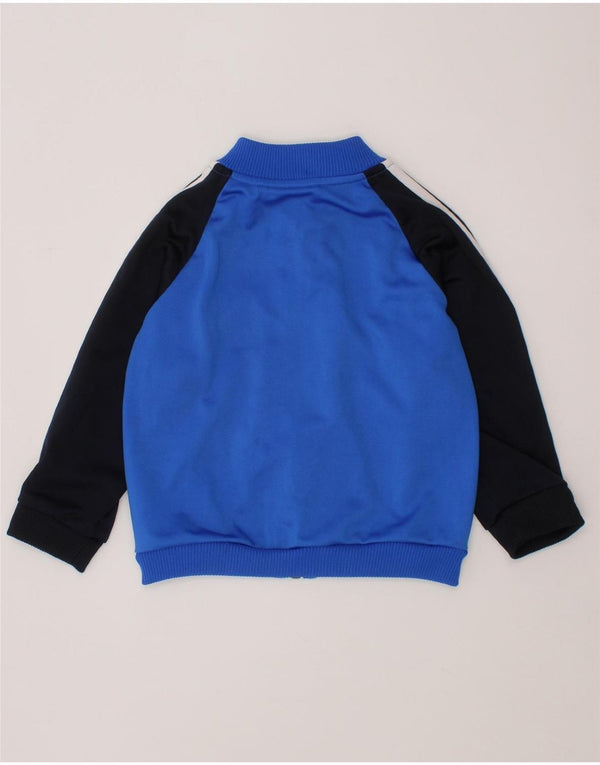 ADIDAS Baby Boys Graphic Tracksuit Top Jacket 9-12 Months Blue Colourblock