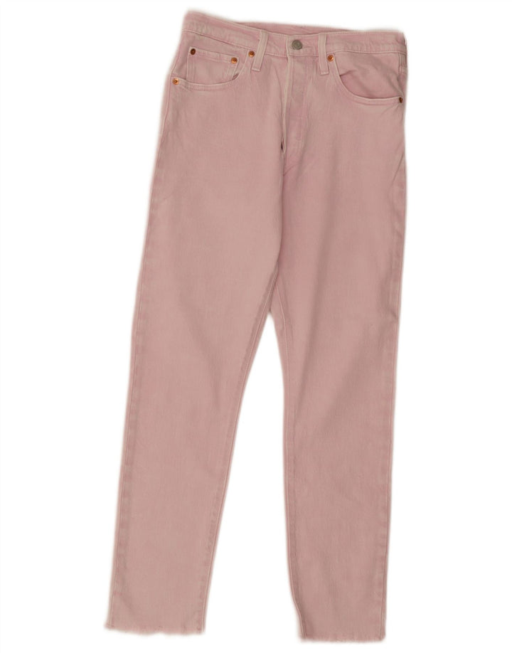 Levi's ženske ravne traperice 501 W28 L28, ružičasti pamuk