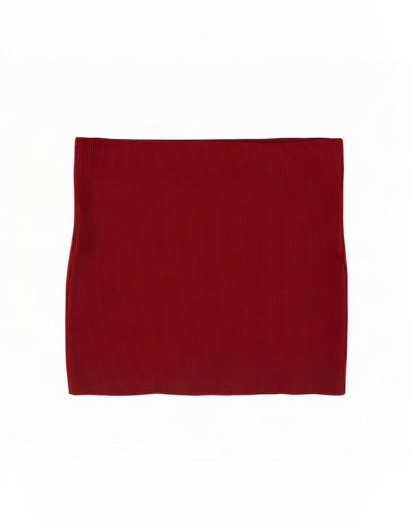 Zara Womens Mini Skirt Small W26 Burgundy Nylon