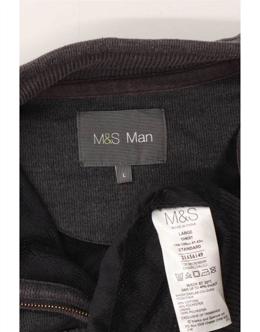 Marks & Spencer muška trenirka Gornja jakna velika siva pamučna