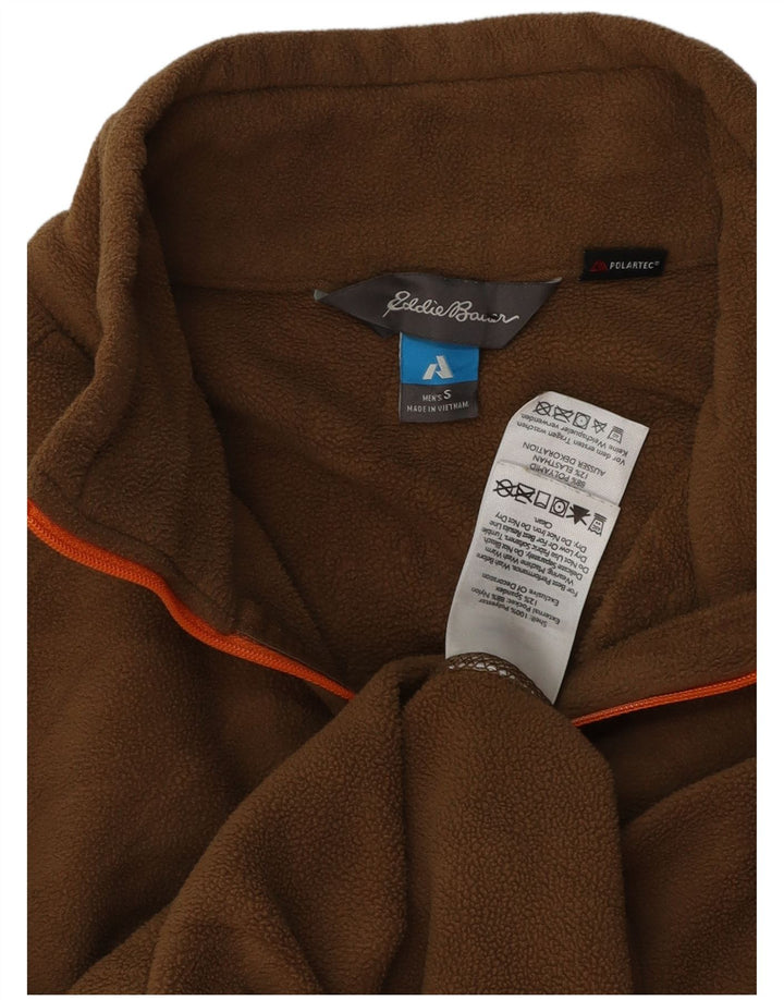 Eddie Bauer Muški džemper od flisa Polartec s patentnim zatvaračem Mali bež poliester