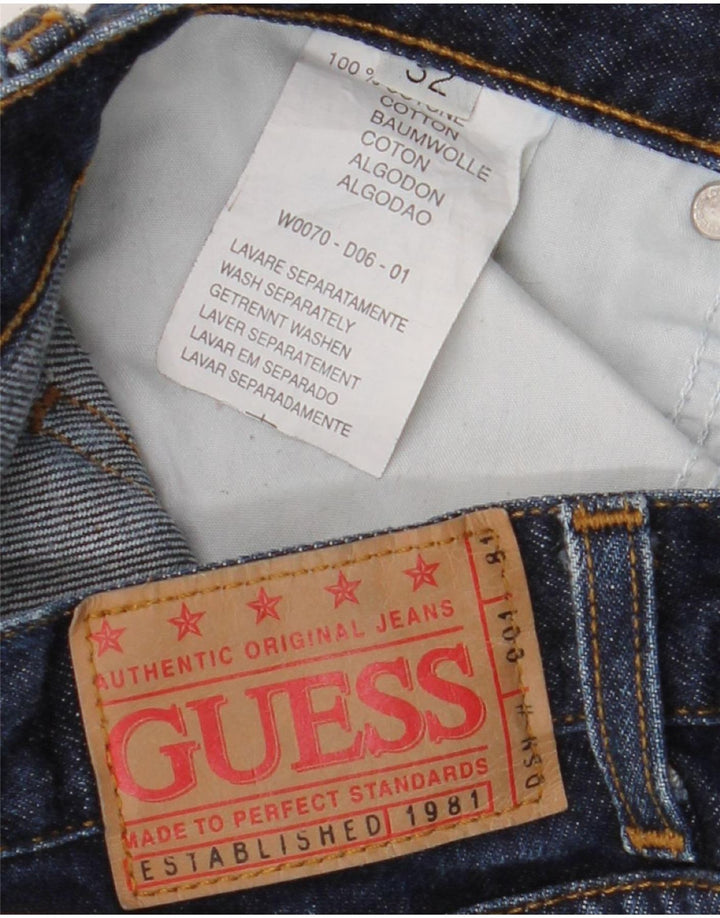 Guess muške ravne traperice W32 L32 tamnoplavi pamuk