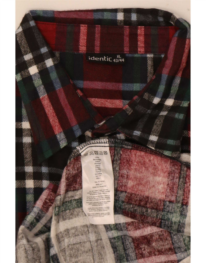 Identična muška košulja od flanela, veličina 43/44 XL, crveni karirani pamuk