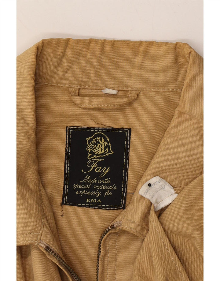 FAY Mens Bomber Jacket UK 42 XL Beige Cotton Vintage Fay and Second-Hand Fay from Messina Hembry 
