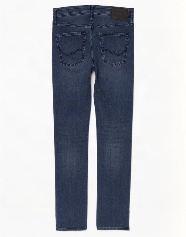 Jack & Jones muške uske traperice GLENN W29 L30 tamnoplavi pamuk