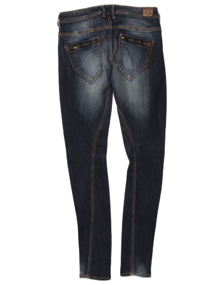 Guess Ženske Rocket Distressed skinny traperice W25 L29 tamnoplavi pamuk