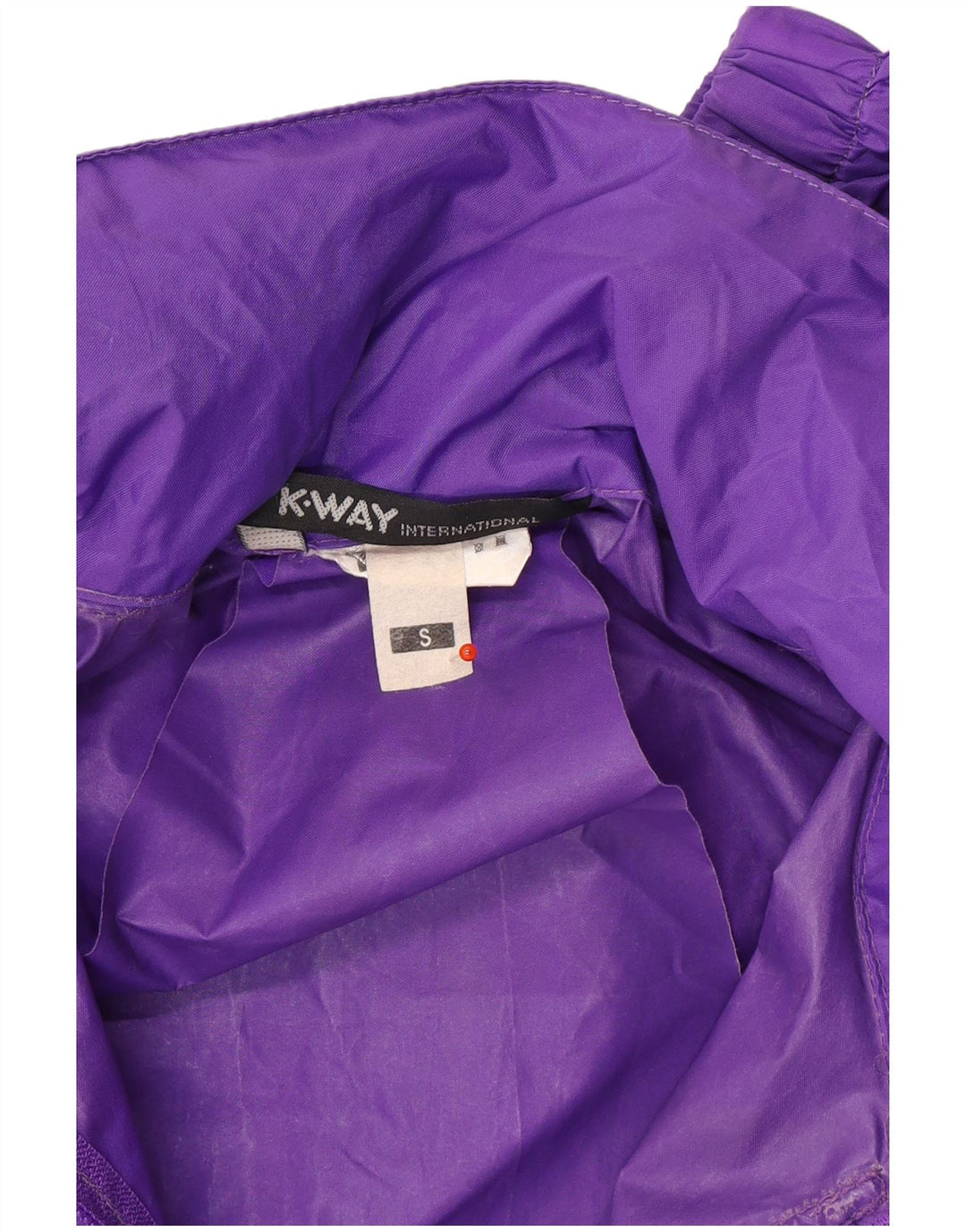 K-WAY Mens Hooded Rain Jacket UK 36 Small Purple Polyamide