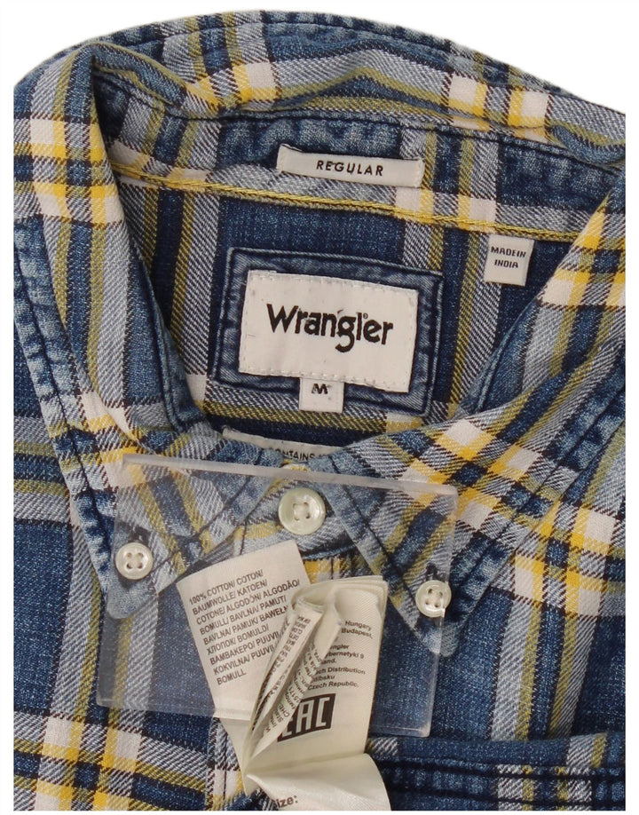 WRANGLER Muška flanelska košulja standardnog kroja Srednje tamnoplava karirana pamuk