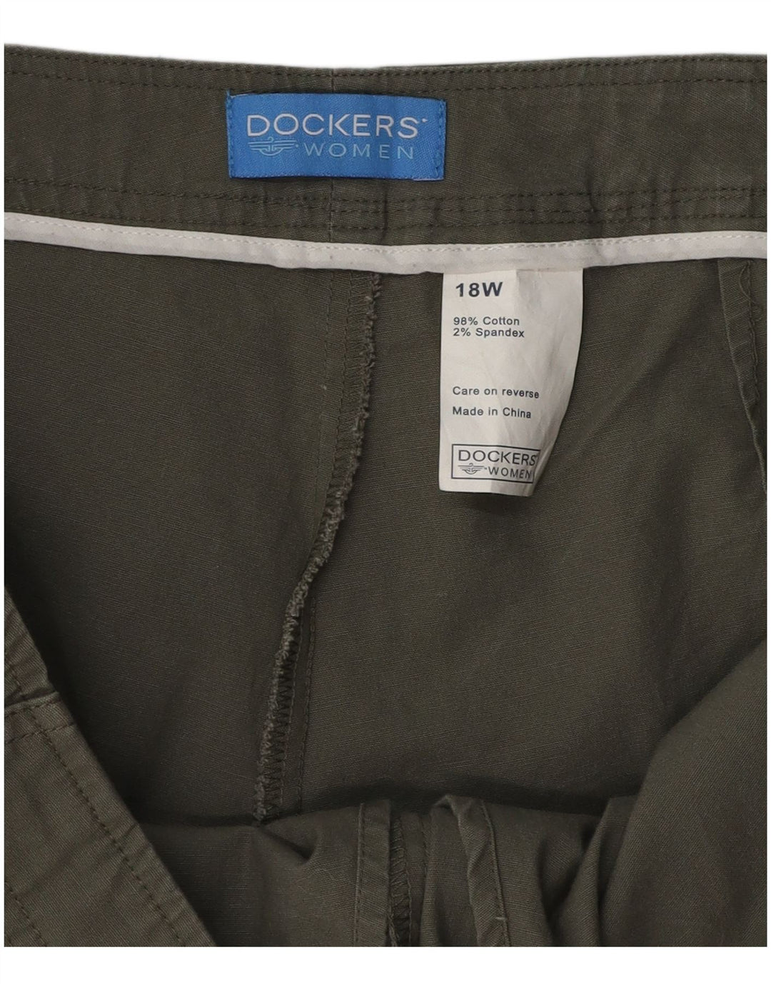 DOCKERS Ženska kratka hlača US 18 2XL Kaki pamuk