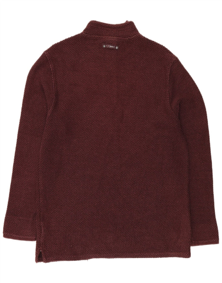 WEIRD FISH Muška majica s izrezom s patentnim zatvaračem XL, tamnocrveni pamuk