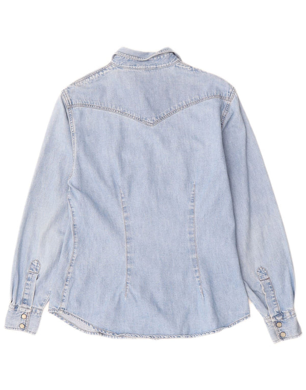 Benetton ženska traper košulja UK 10 Mala plava pamuk