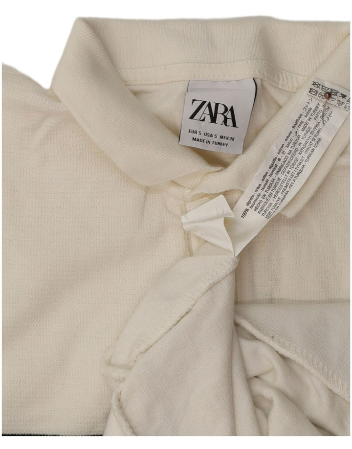 Zara muška polo majica Mala bijela pamuk u boji
