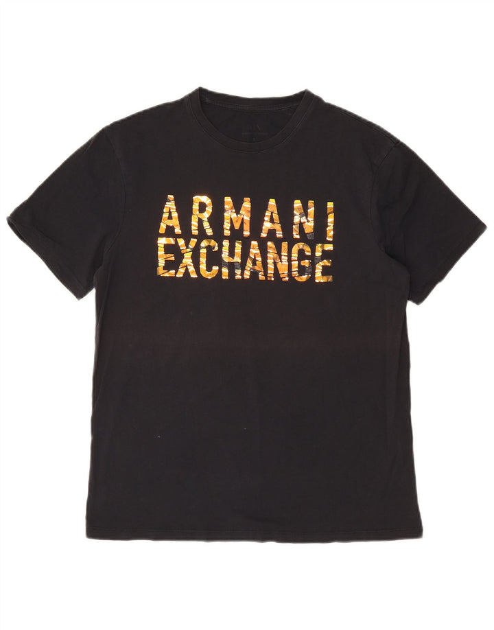 Armani Exchange muška majica kratkih rukava s grafičkim motivima, mala crna
