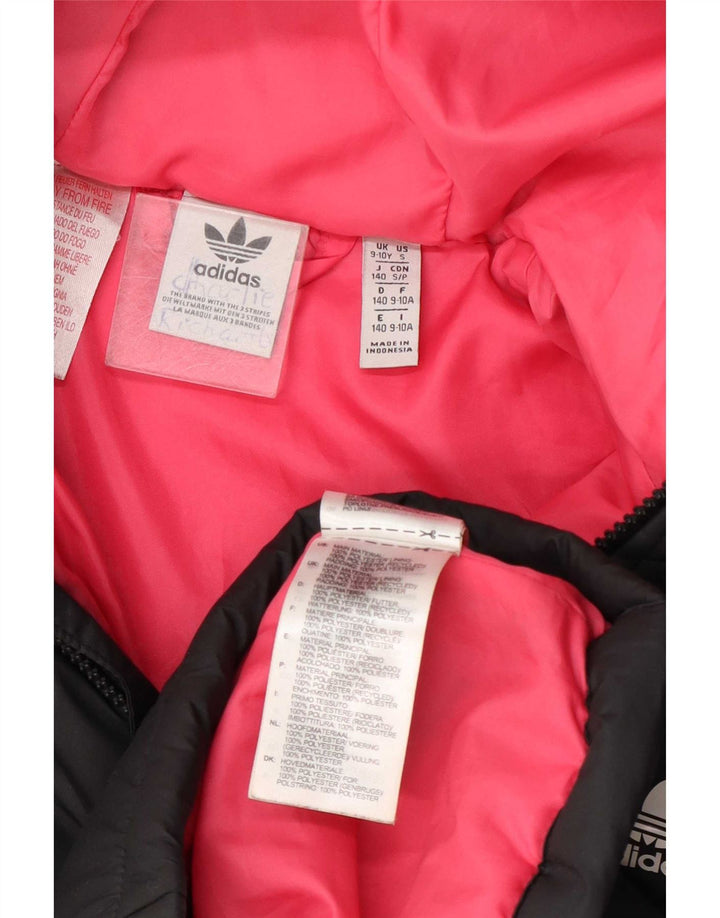 Podstavljena jakna Adidas za djevojčice 9-10 godina siva od poliestera