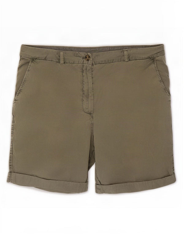 Marks & Spencer ženske chino kratke hlače UK 16 Large W34 kaki pamuk
