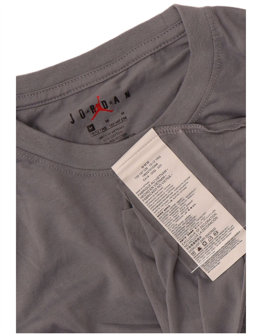 JORDAN Majica kratkih rukava za dječake 10-11 godina Srednje siva Tie Dye Pamuk