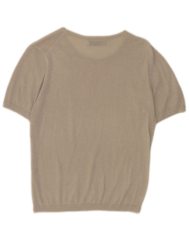 Zara ženski džemper kratkih rukava s brodskim izrezom UK 12 srednje siva