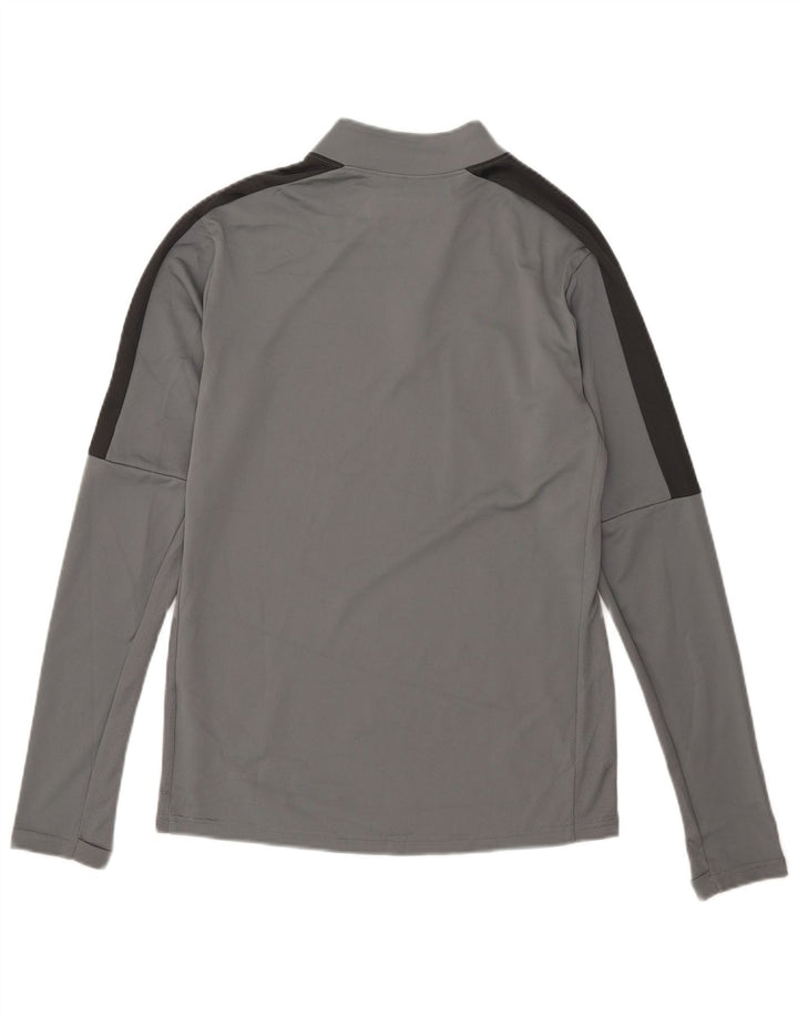 Nike Dri Fit majica s izrezom s patentnim zatvaračem Gornji dio trenirke male sive boje