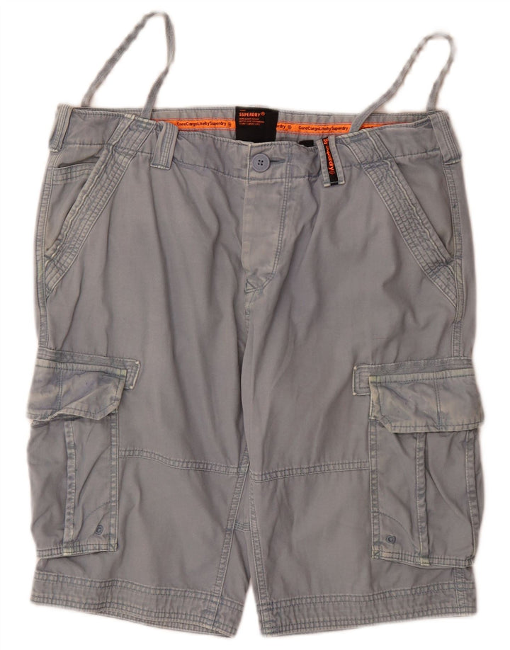Superdry muške kargo kratke hlače W36 veliki plavi pamuk