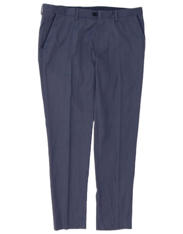 Zara muške uske chino hlače EU 44 velike W34 L31 plavi poliester