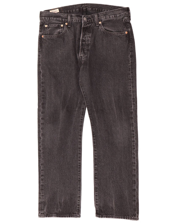 Levi's muške 501 ravne traperice W34 L30 crni pamuk