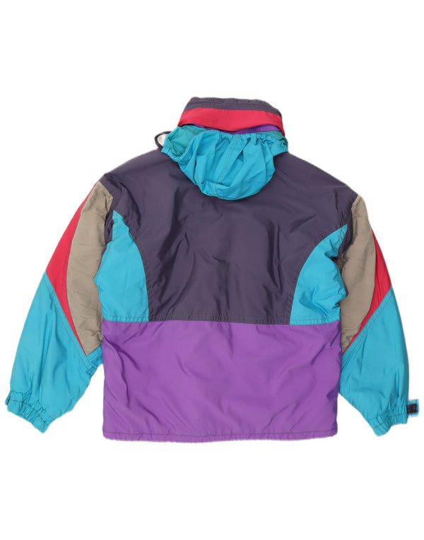 Colmar Mens Loose Fit Graphic Hooded Ski Jacket IT 44 XS Blue Colourblock