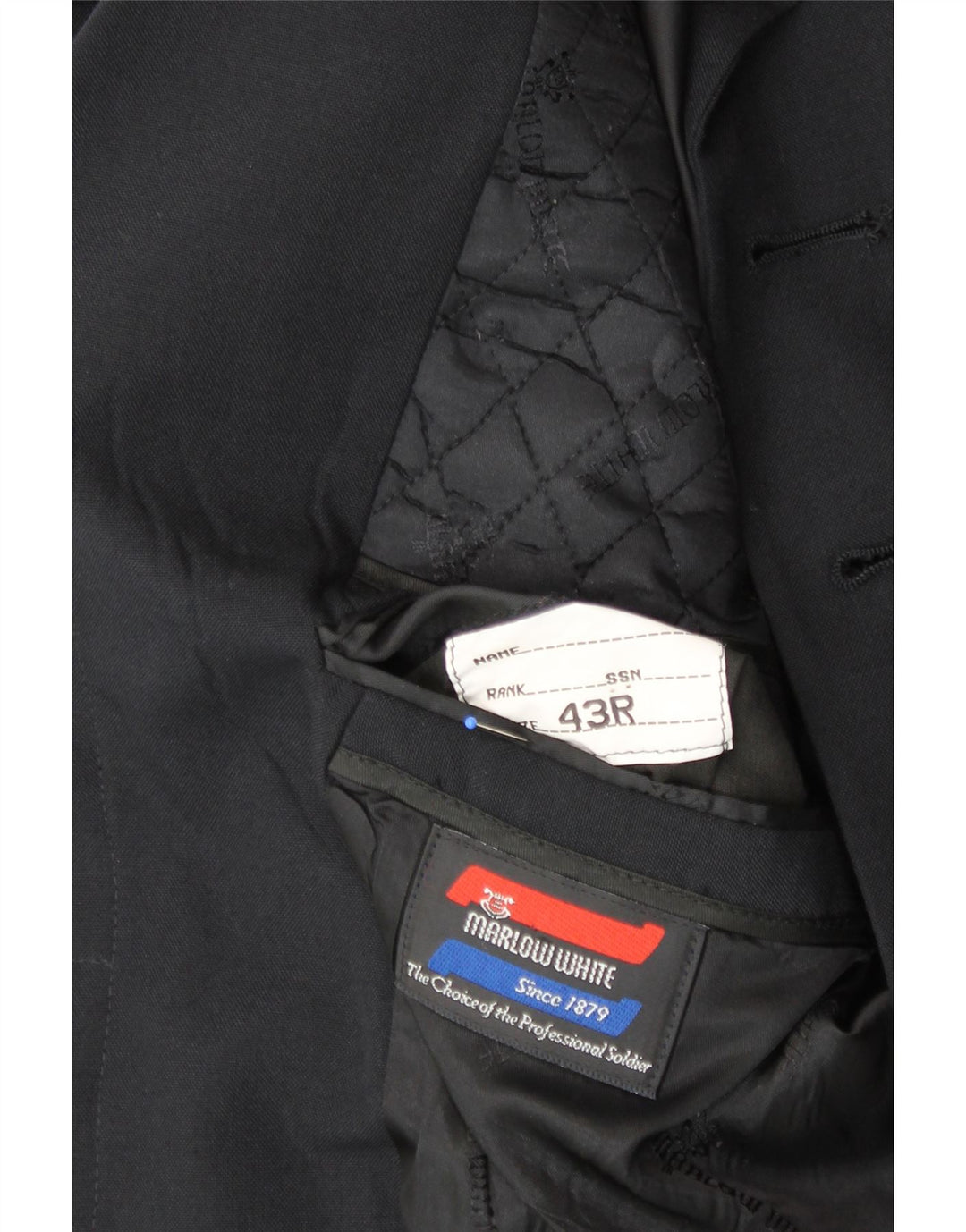 MARLOW WHITE Mens 4 Button Blazer Jacket UK 40 Large Black