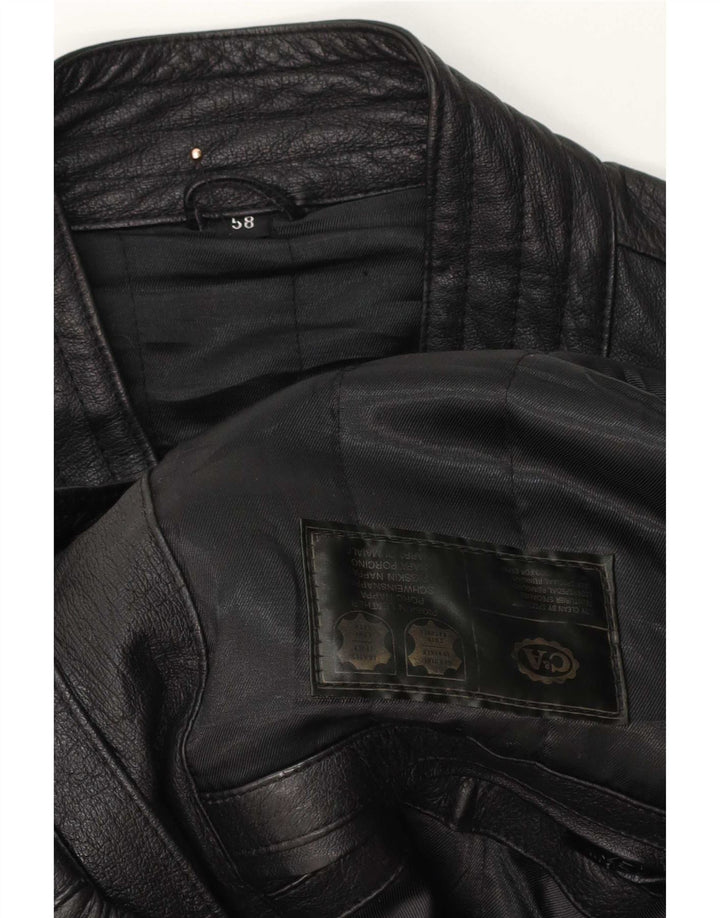 C&A muška kožna bomber jakna EU 58 XL crna