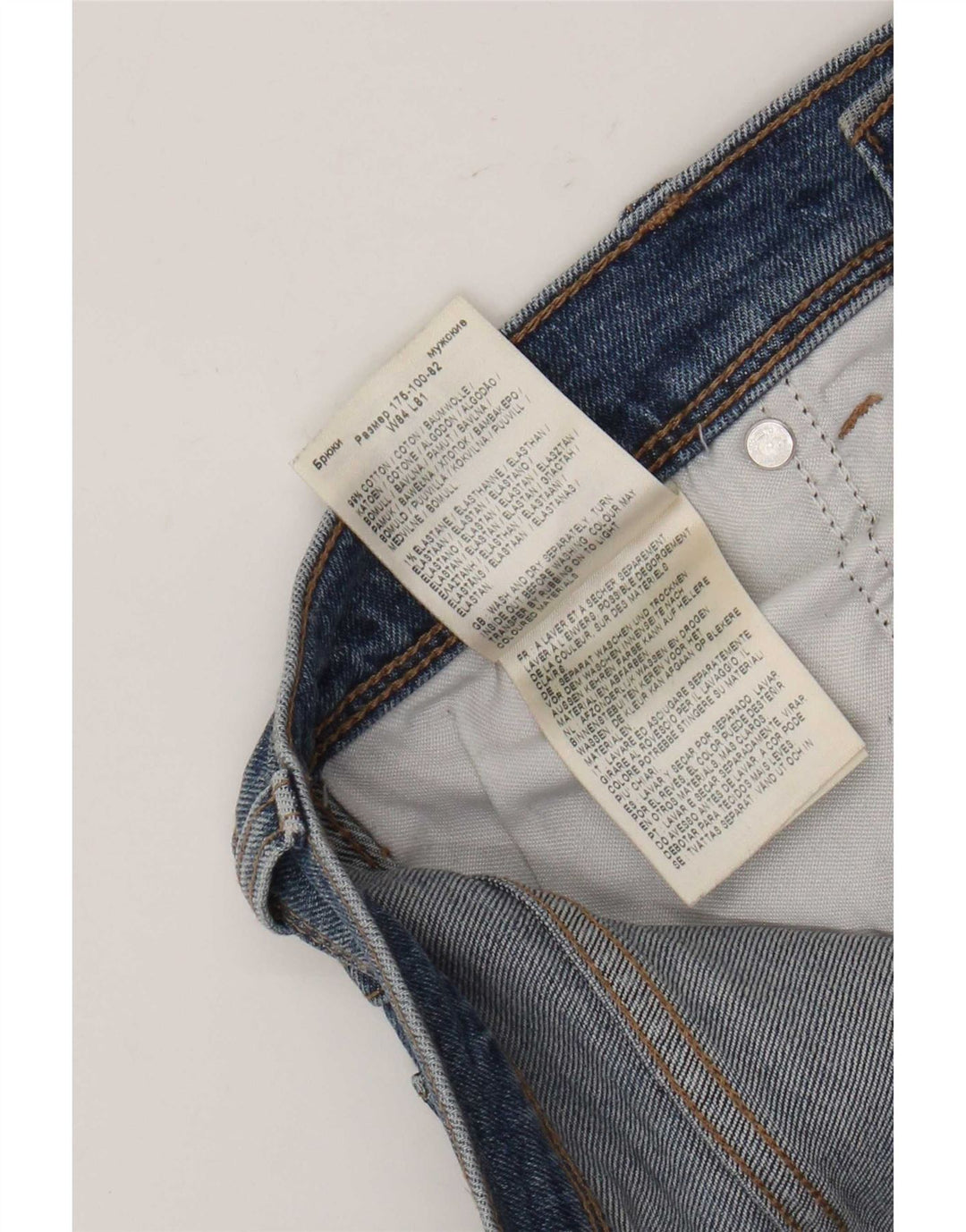 Wrangler muške ravne traperice W33 L32 plavi pamuk