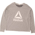 REEBOK Womens Graphic Sweatshirt Jumper UK 20 2XL Grey Rayon Vintage Reebok and Second-Hand Reebok from Messina Hembry 