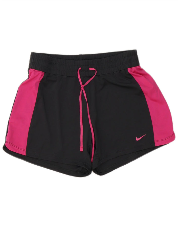 NIKE ženske sportske kratke hlače UK 10 mali crni poliester u boji