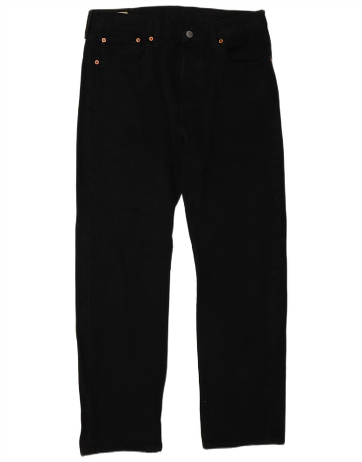Levi's muške 501 ravne traperice W32 L30 crni pamuk