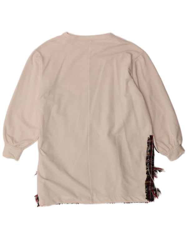 ZARA ženska majica prekomjerne veličine UK 14 srednje bijele boje