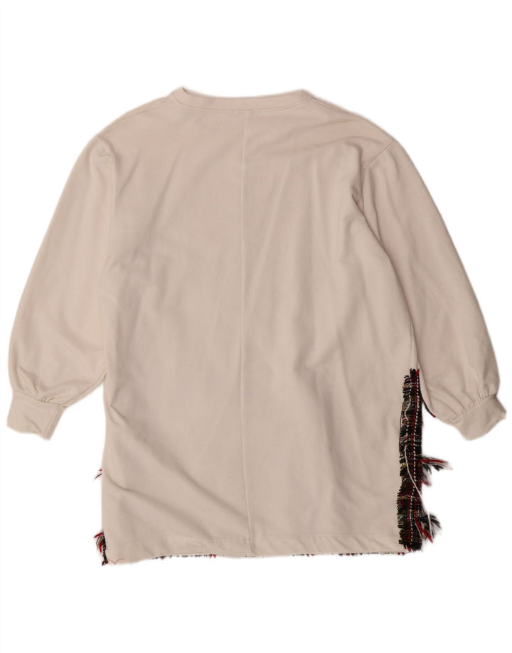 ZARA ženska majica prekomjerne veličine UK 14 srednje bijele boje