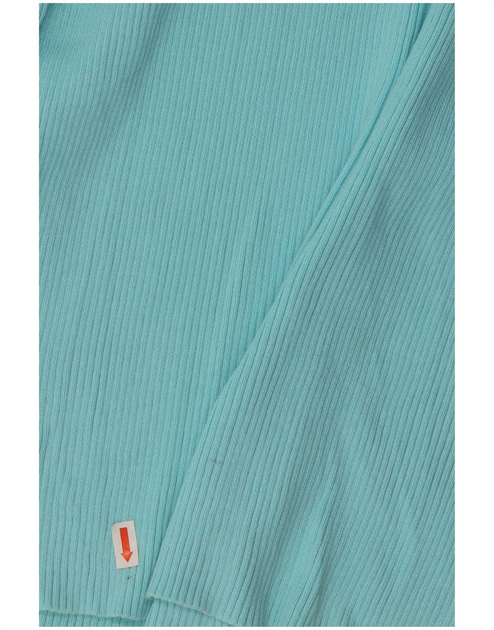 RALPH LAUREN Ženski pulover s rol izrezom UK 14 Veliki plavi pamuk