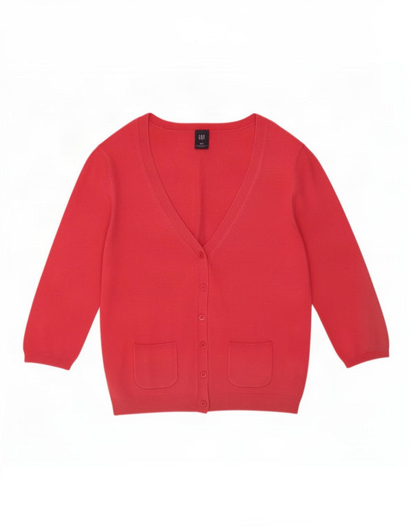 Gap ženski kardigan džemper s 3/4 rukavima UK 10 Small Pink Rayon