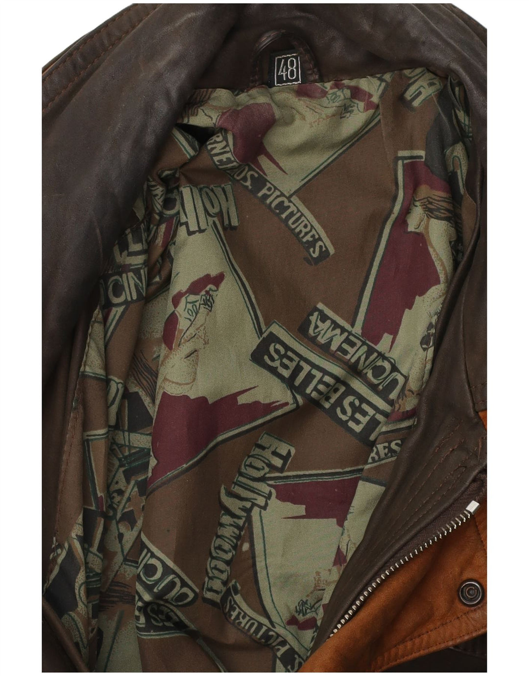 VINTAGE muška kožna jakna IT 48 Srednje smeđa