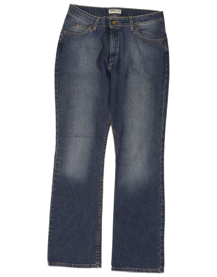 LEE Womens Cameron Bootcut Jeans W34 L33 Blue Cotton