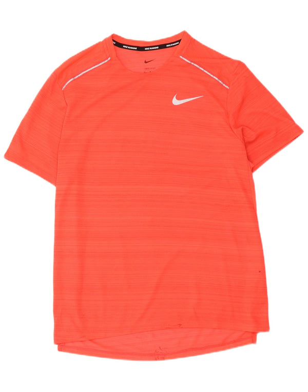 Nike Dri Fit T-Shirt Top srednje crvene pruge od poliestera