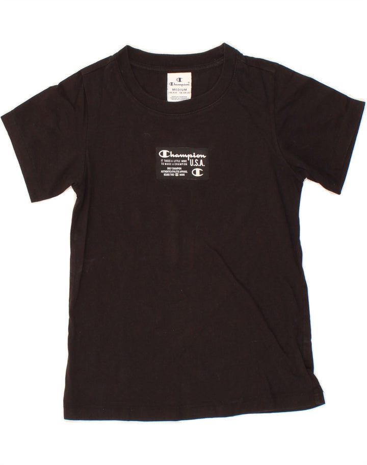 CHAMPION Boys Graphic T-Shirt Top 9-10 Years Medium Black Vintage Champion and Second-Hand Champion from Messina Hembry 