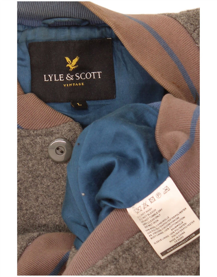 Bomber jakna Lyle & Scott za dječake 13-14 godina velika siva vunena