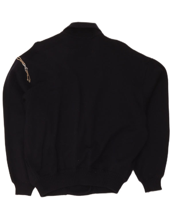 Les Copains ženski kardigan pulover UK 18 XL tamnoplava vuna
