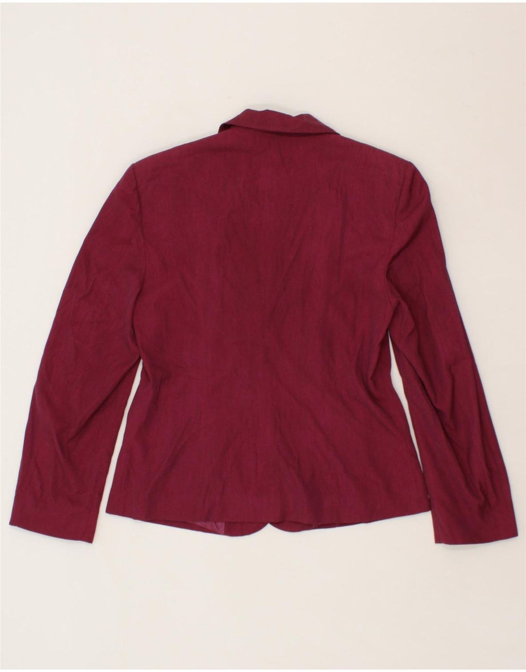 SISLEY Womens 4 Button Blazer Jacket UK 14 Medium Purple Polyester Vintage Sisley and Second-Hand Sisley from Messina Hembry 