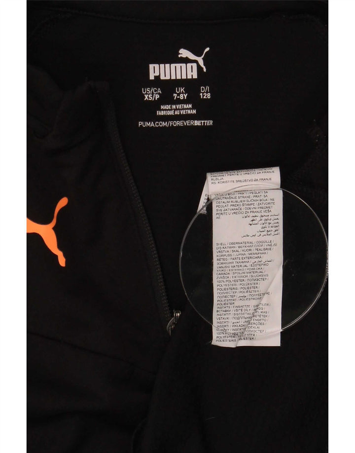 Puma dječačka majica s izrezom i gornjim dijelom trenirke, crna poliesterska 7-8 godina