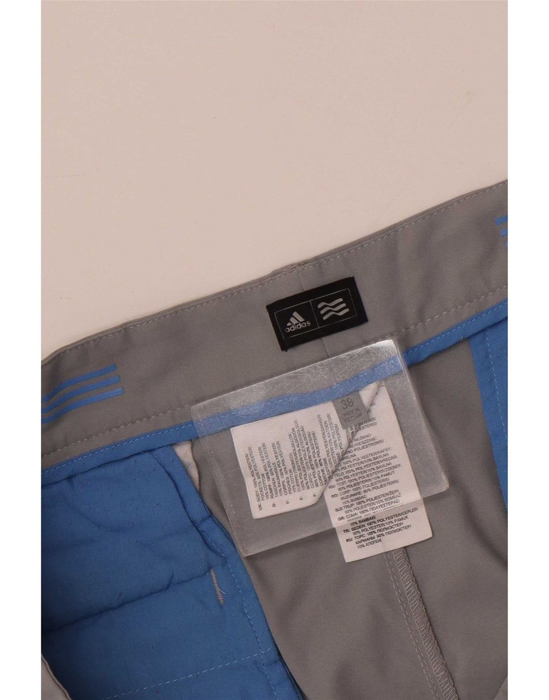 Adidas muške chino kratke hlače W38 XL sivi poliester