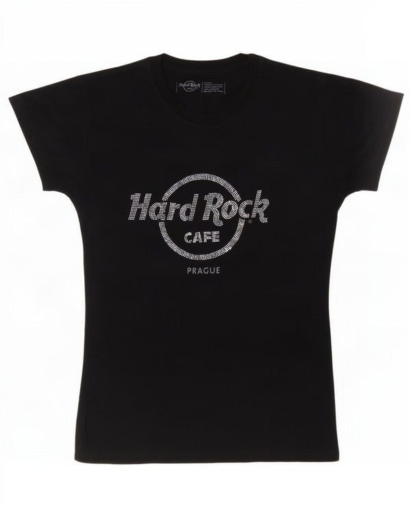 Hard Rock Cafe Ženska majica kratkih rukava Prague Graphic Top UK 10 Small tamnoplava